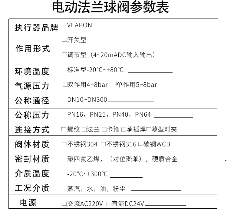 電動(dòng)三通法蘭球閥參數(shù)